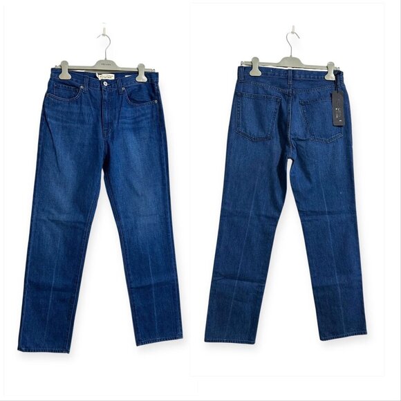 Nili Lotan Straight Leg Jeans Dark Wash Blue Denim Mid-Rise, Size 28 - MSRP $395 - Picture 14 of 14